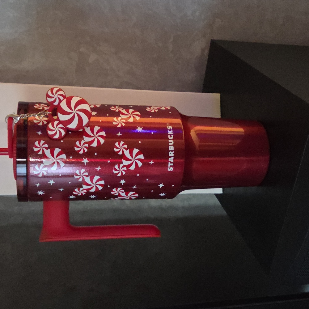 NIB Starbucks x Disney 2025 Mickey Peppermint Swirl 40oz Steel Tumbler - Picture 5 of 14